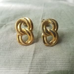 Vintage Clip on Gold Earrings